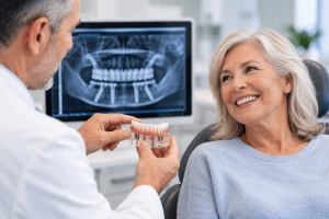 oral surgeon explaining full arch